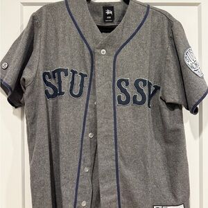 Stussy Charcoal Jersey with Navy Patch